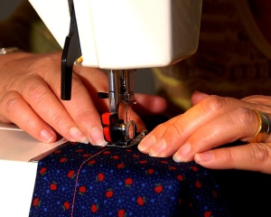 Hands sewing